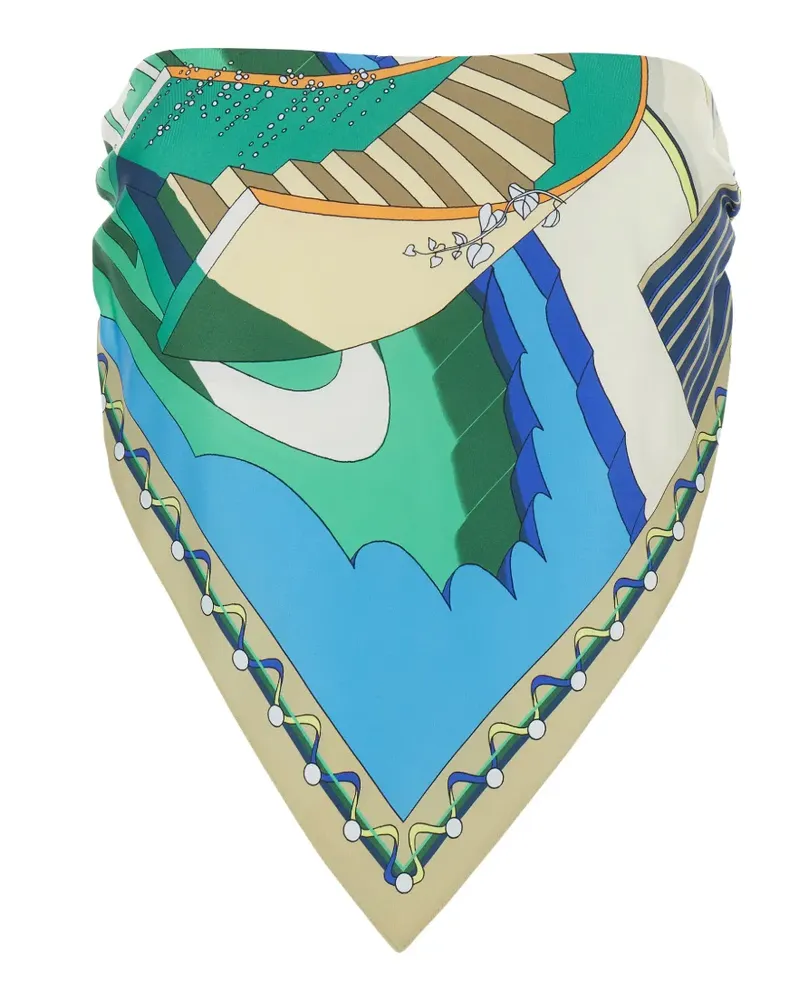 Tory Burch printed silk scarf top - Blau Blau