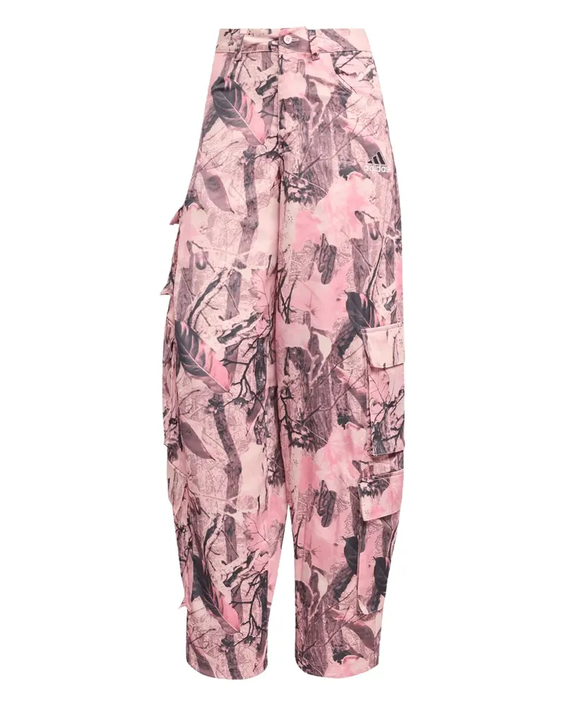adidas Sat Cargo-Jeans mit Blatt-Print - Rosa Rosa