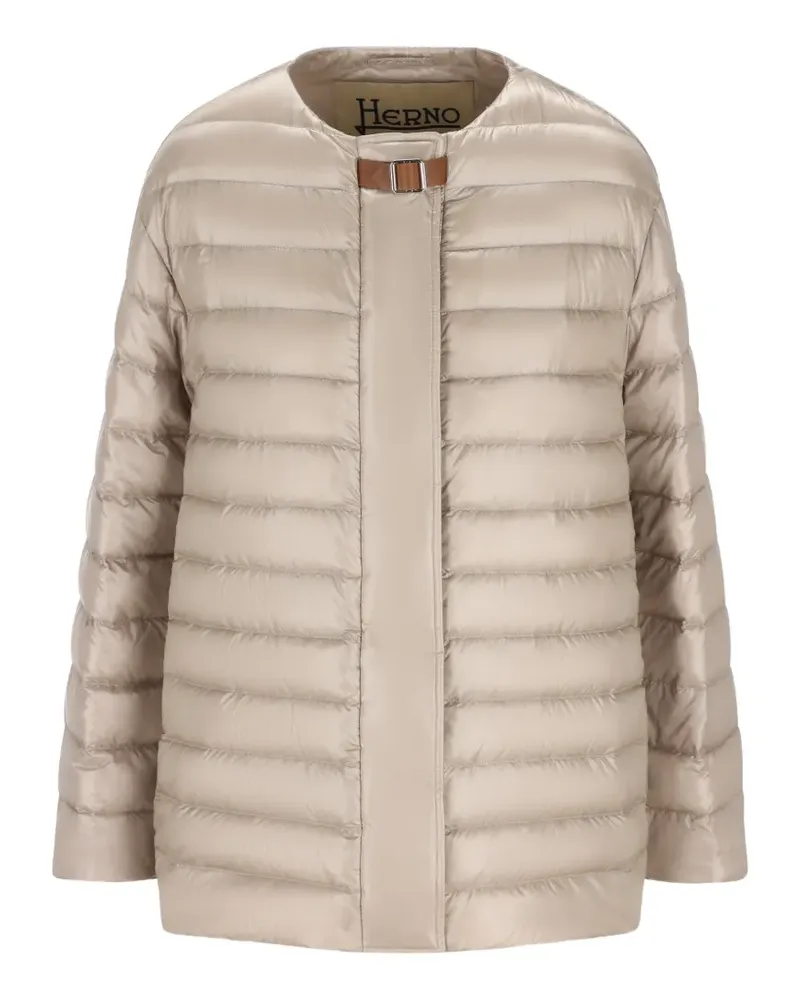 Herno crew-neck puffer jacket - Nude Nude
