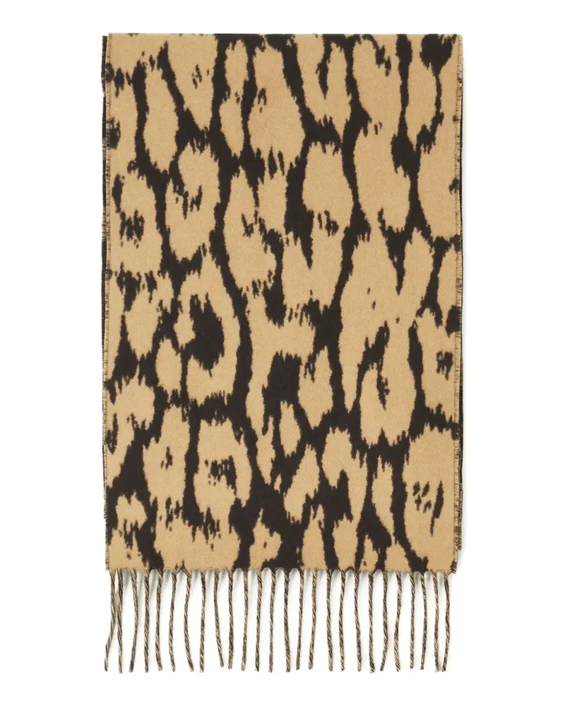 Lanvin Schal mit Leoparden-Print - Nude Nude
