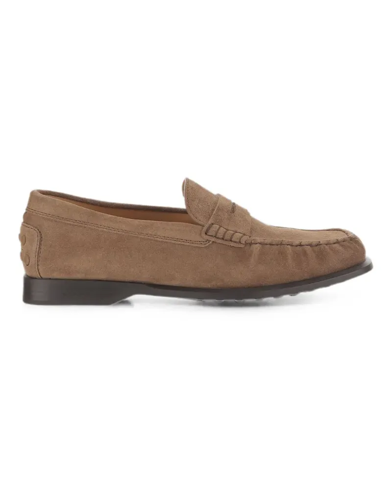 TOD'S suede slip-on loafers - Braun Braun
