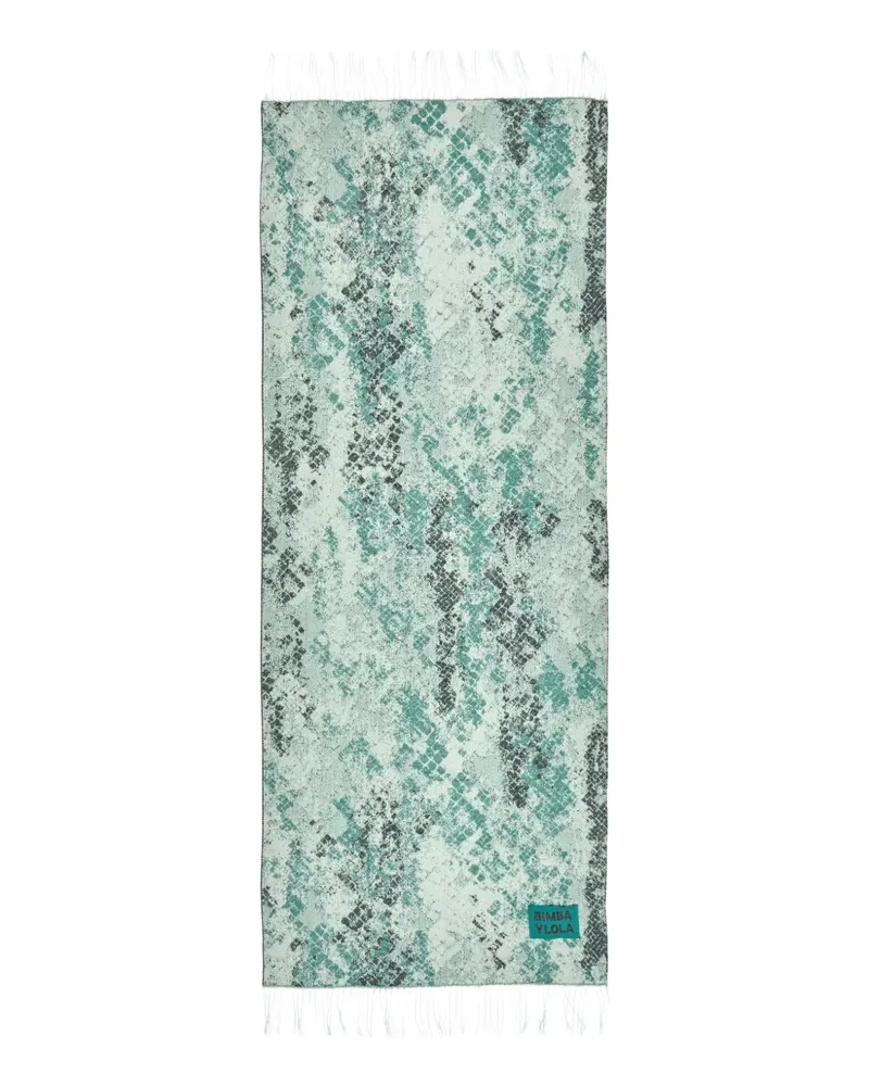BIMBA Y LOLA Schal mit Schlangenleder-Print - Grün Grün