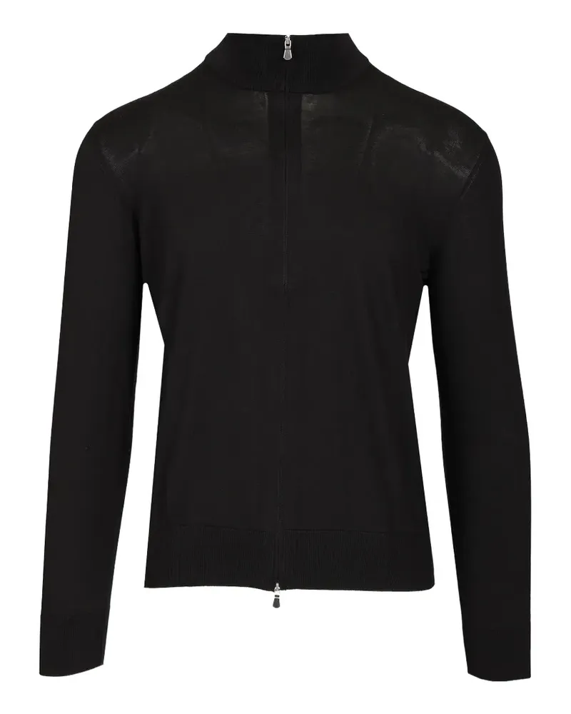 Tagliatore zip-up high-neck cardigan - Schwarz Schwarz