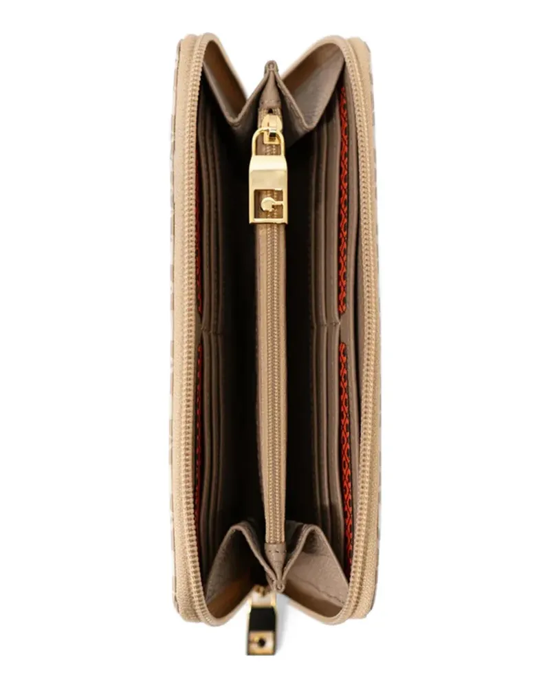 Gherardini patterned zip-up wallet - Nude Nude