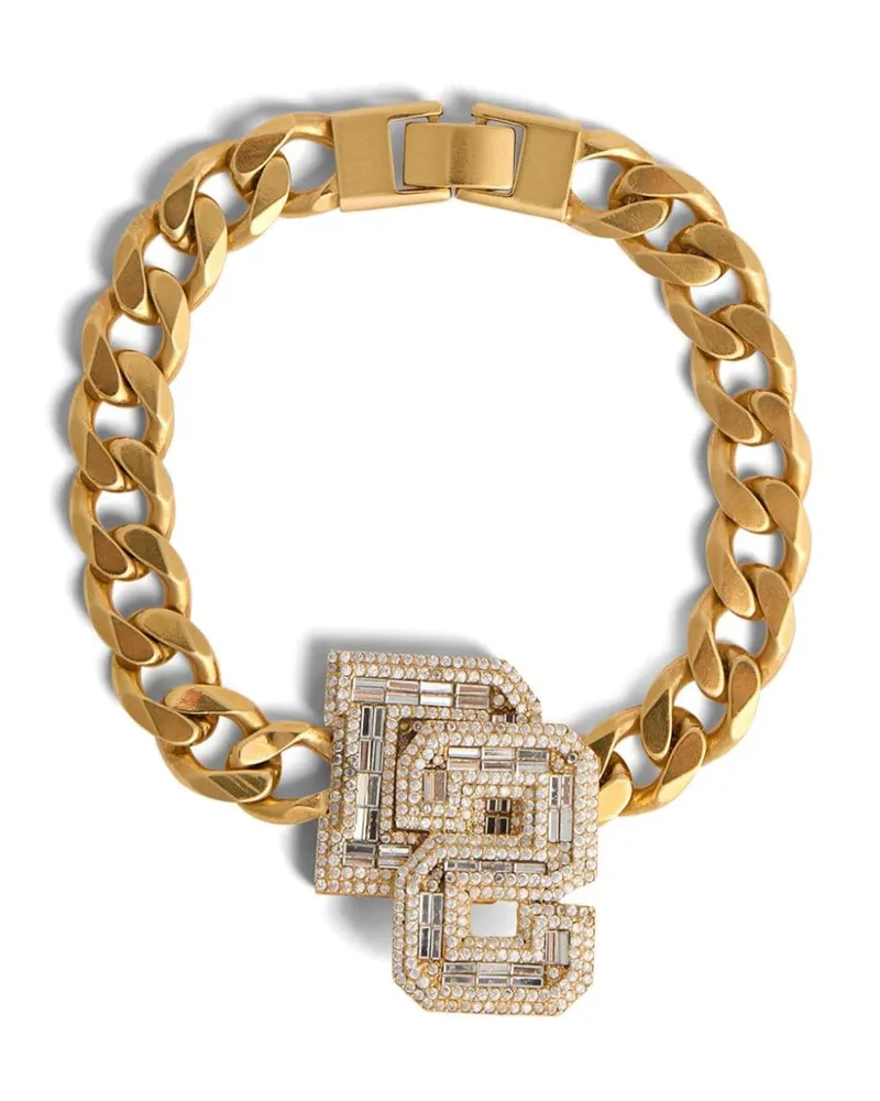 Dsquared2 Halskette mit kristallverziertem Logo - Gold Gold