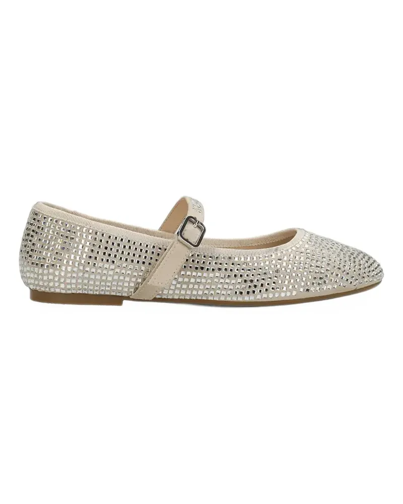 Mexx Kristallverzierte Ballerinas mit Schnallenriemen - Silber Silber