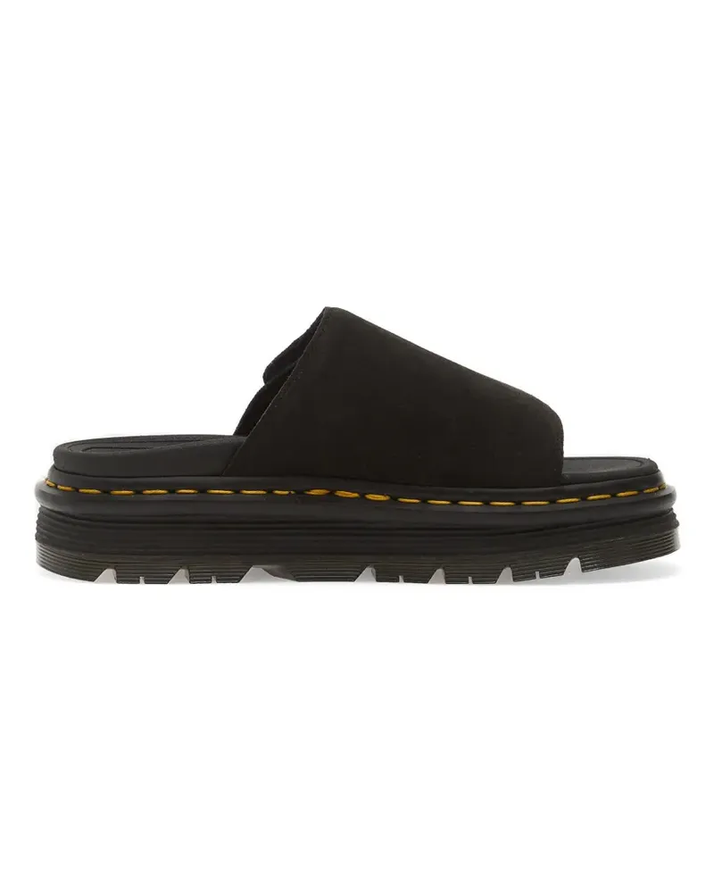 Dr.Martens Flache Zebzag Plateau-Sandalen mit Klettverschluss - Schwarz Schwarz