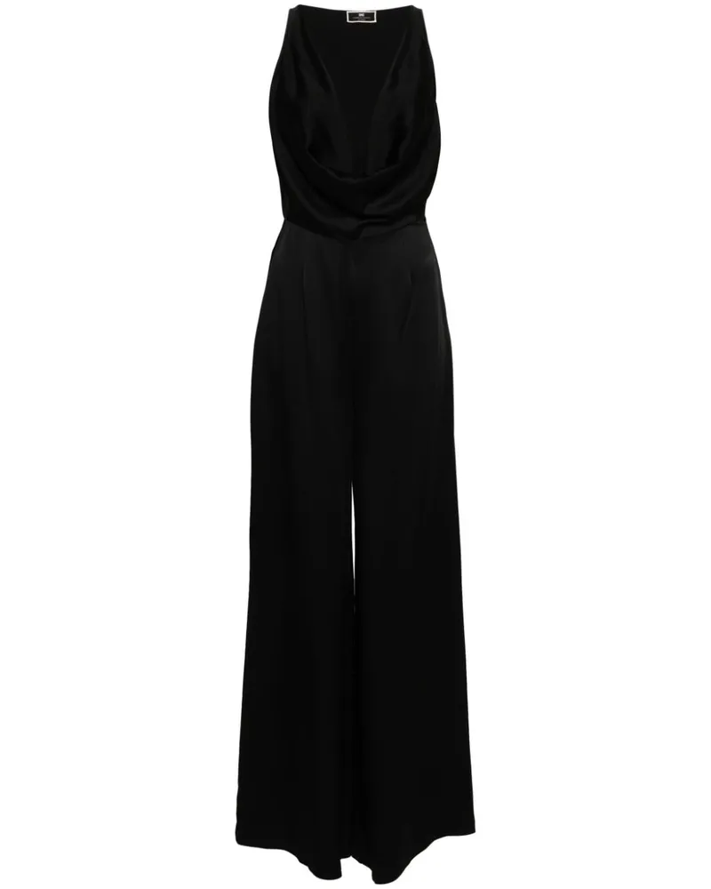 Elisabetta Franchi Drapierter Jumpsuit - Schwarz Schwarz