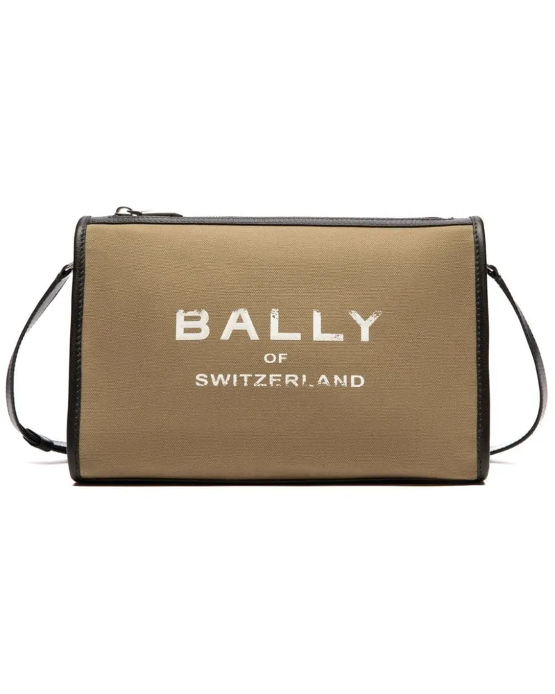 Bally Kuriertasche aus Canvas mit Logo-Print - Nude Nude