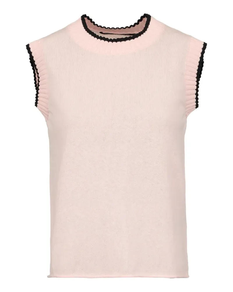 Hannes Roether ribbed-trim vest - Rosa Rosa