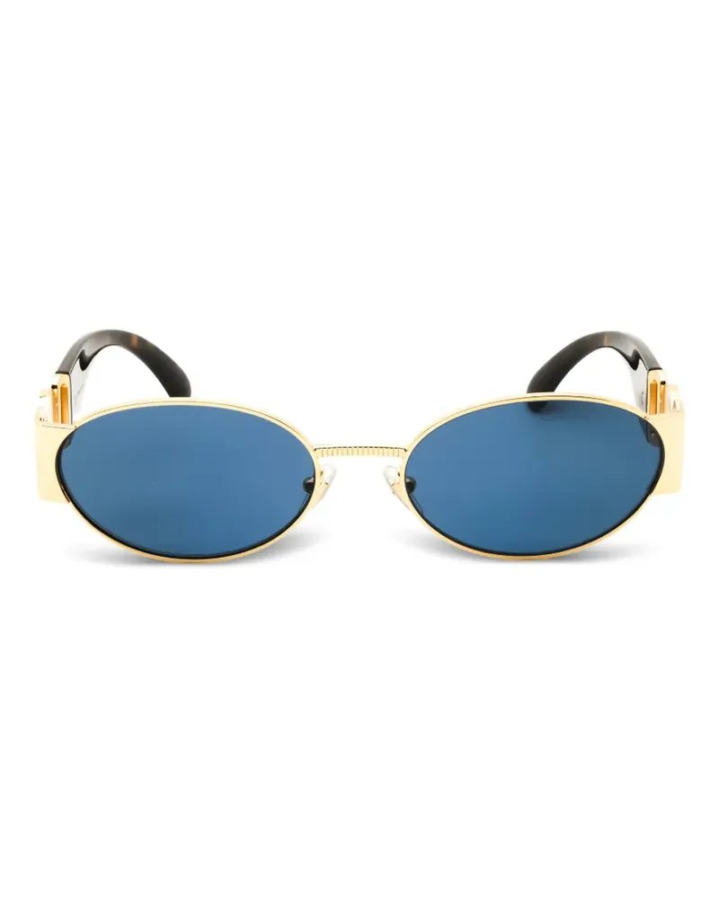 Versace Sonnenbrille mit ovalem Gestell - Gold Gold