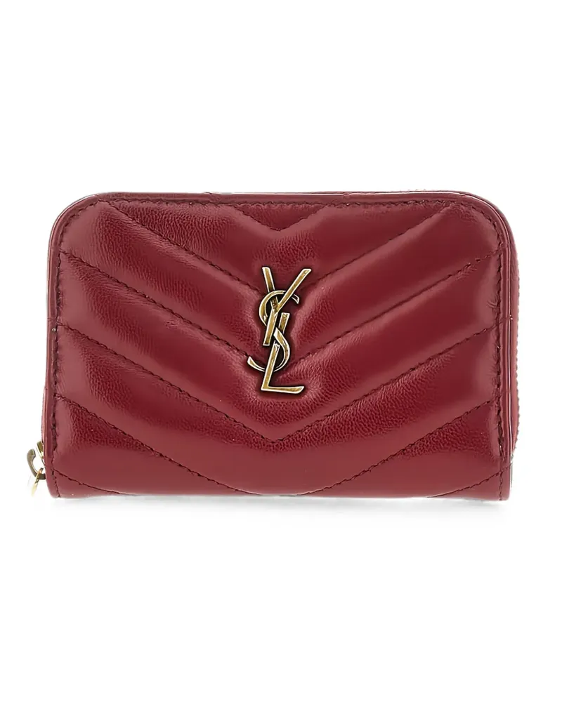 Saint Laurent Cassandre quilted wallet - Rot Rot