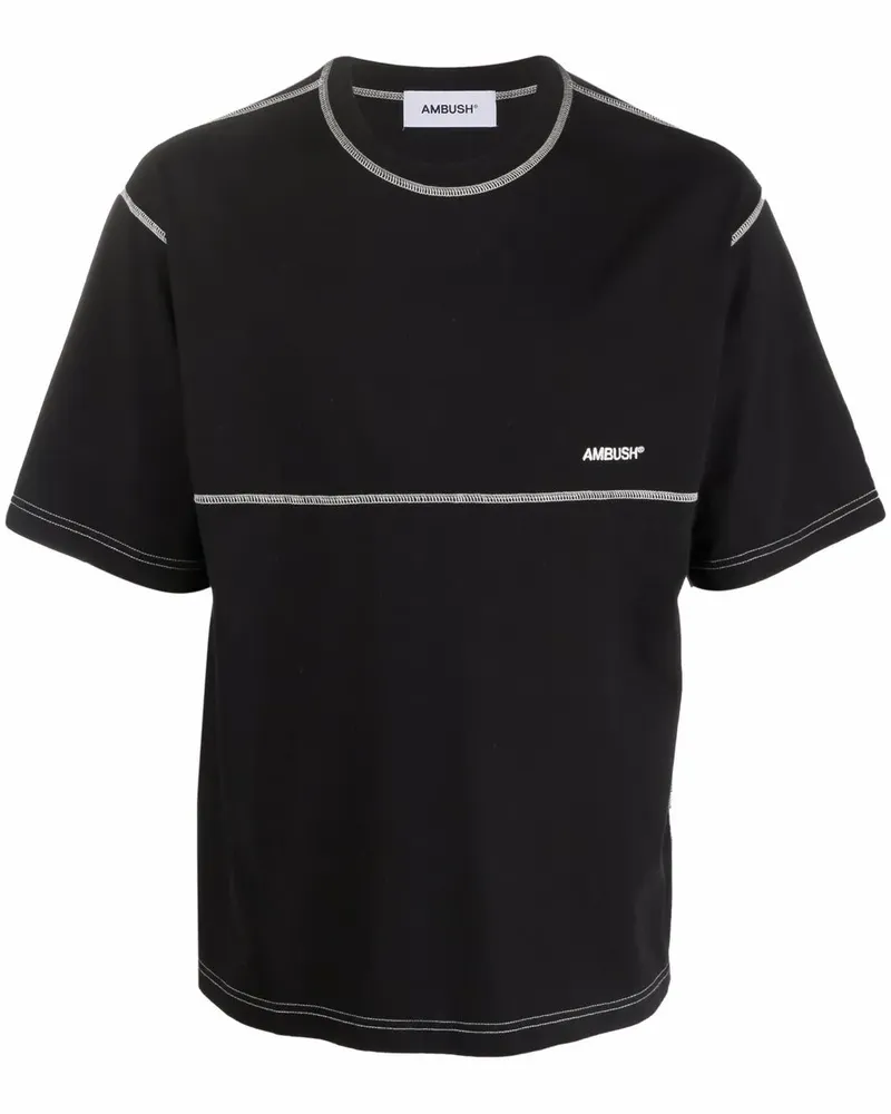 AMBUSH T-Shirt mit Logo-Stickerei - Schwarz Schwarz