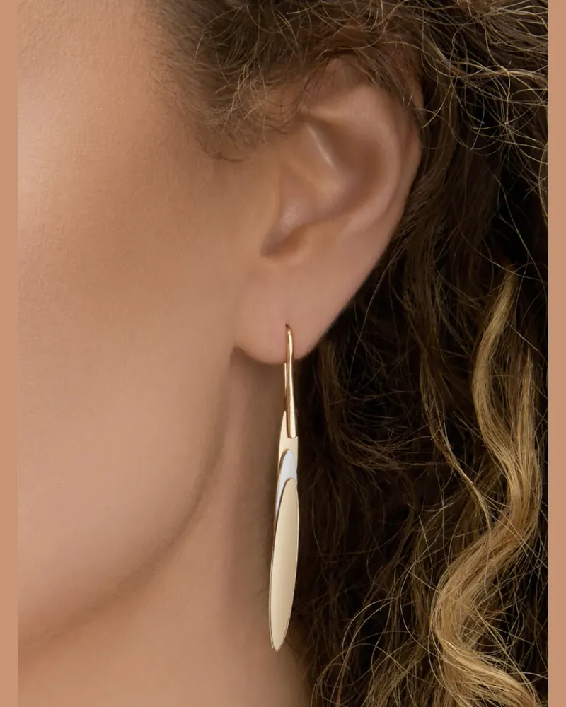 Jennifer Fisher Short Feather drop earrings - Gold Gold