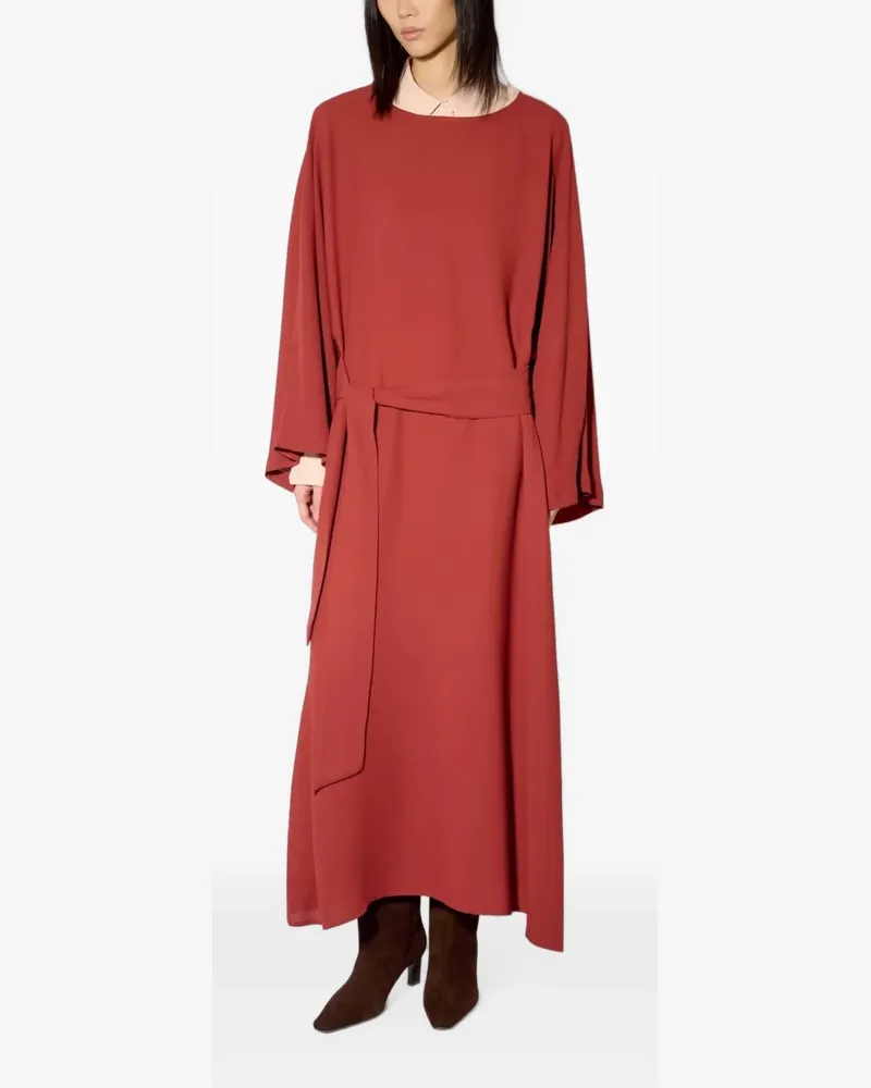 Liviana Conti belted long-sleeve maxi dress - Rot Rot