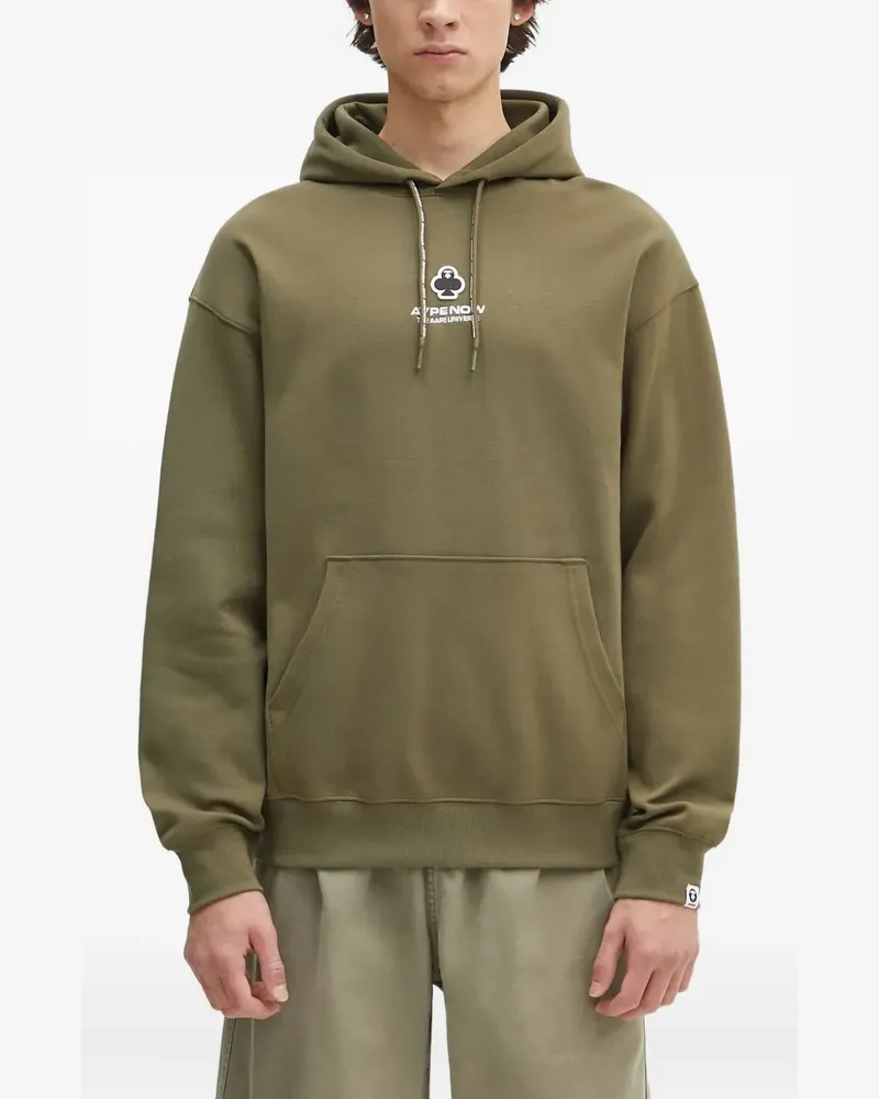 BAPE Hoodie mit Logo-Stickerei - Grün Grün