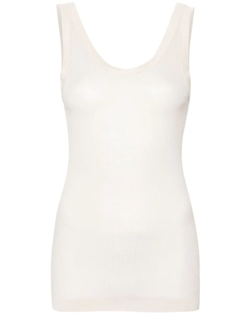 Christophe Lemaire Fein geripptes Tanktop - Nude Nude