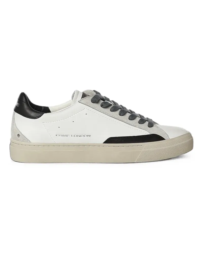 Crime Essential contrast-panel leather sneakers - Weiß Weiß
