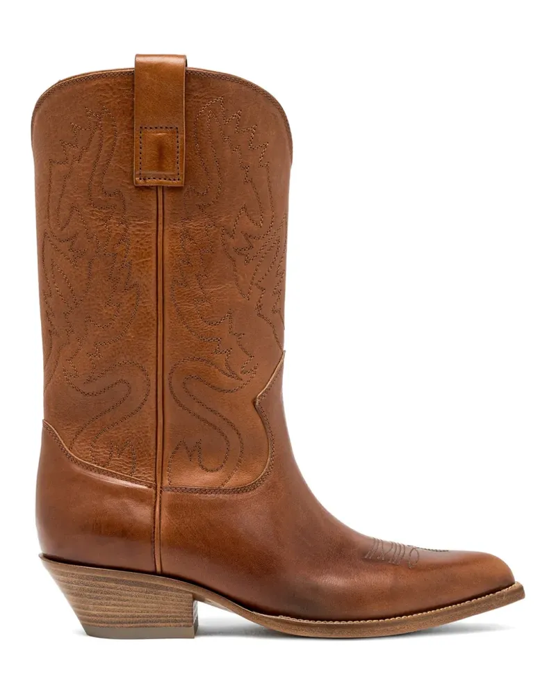 Buttero Bestickte Stiefel - Braun Braun