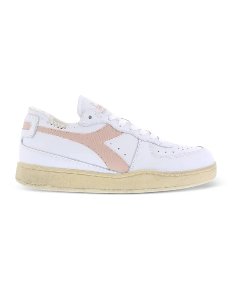 Diadora Mi Basket Low Sneakers mit Schnürung - Weiß Weiß