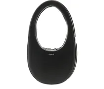 Mini Swipe Tote Bag mit ovalem Gestell - Schwarz