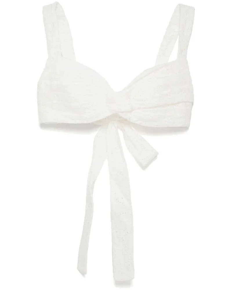 Zimmermann Bralet mit Stickerei - Weiß Weiß