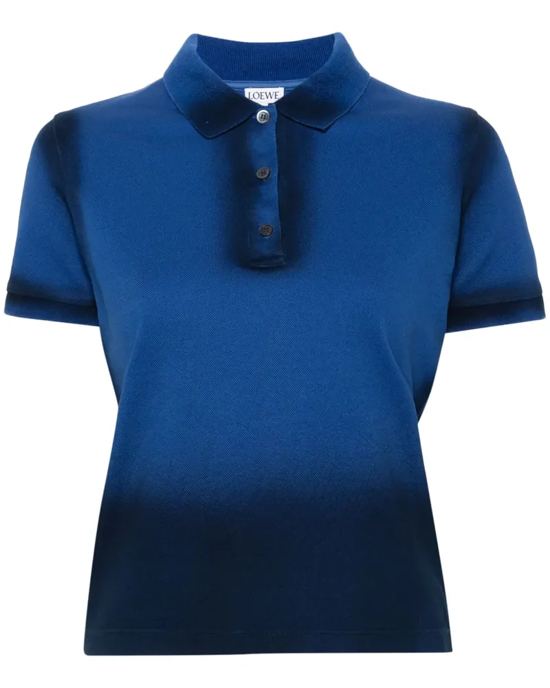Loewe Poloshirt mit Anagram-Stickerei - Blau Blau