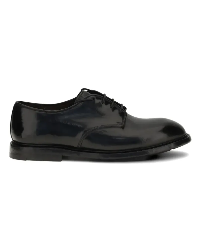 Premiata polished-finish derby shoes - Schwarz Schwarz