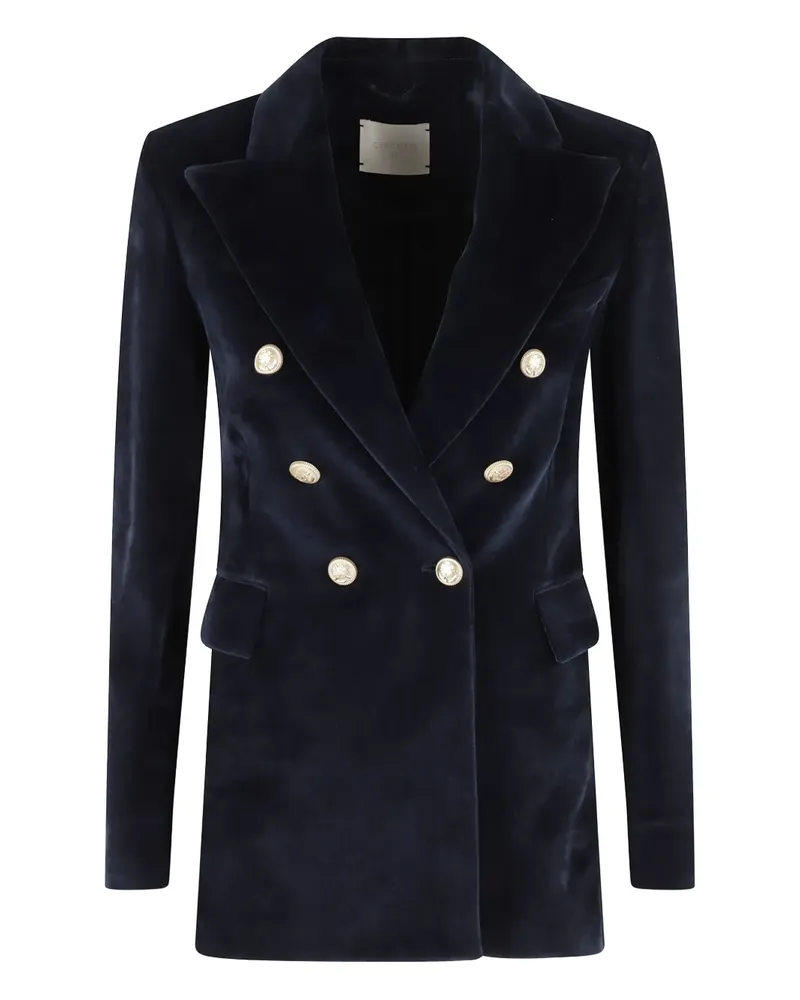 CIRCOLO 1901 velvet double-breasted blazer - Blau Blau