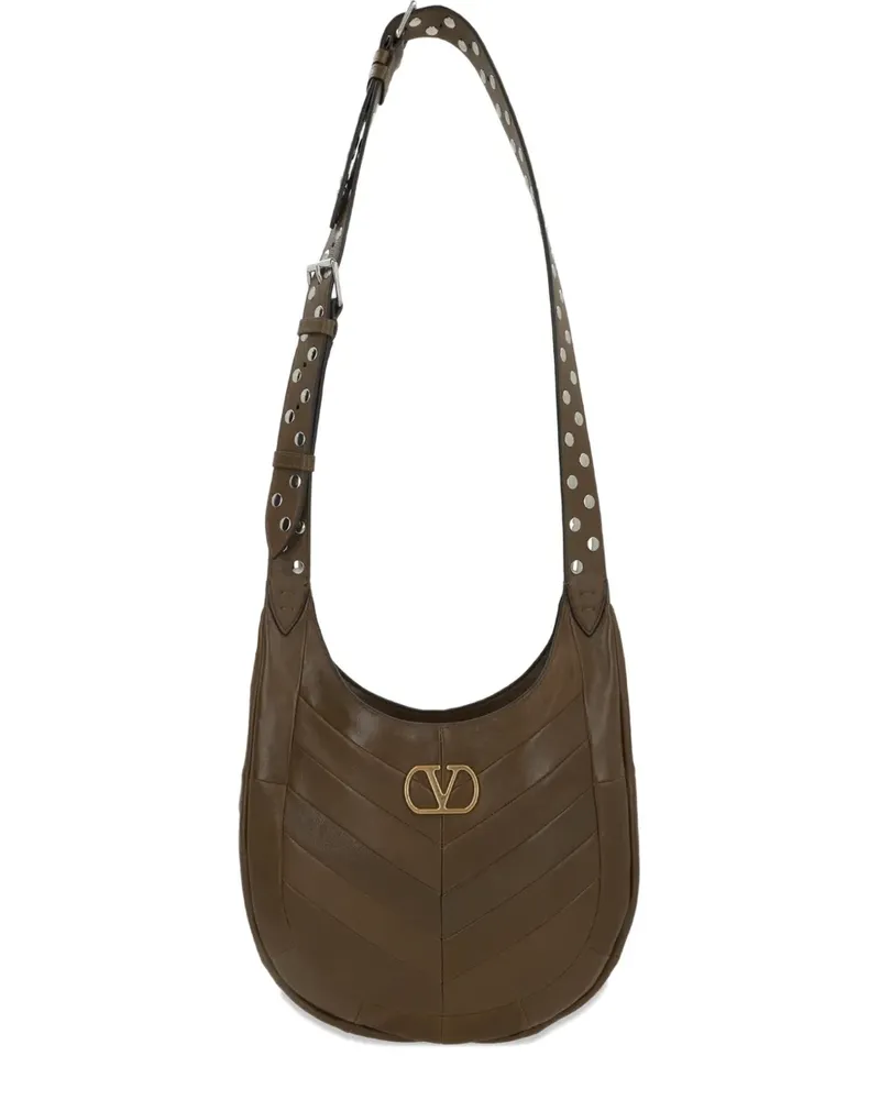 Valentino Garavani small logo-plaque shoulder bag - Grün Grün