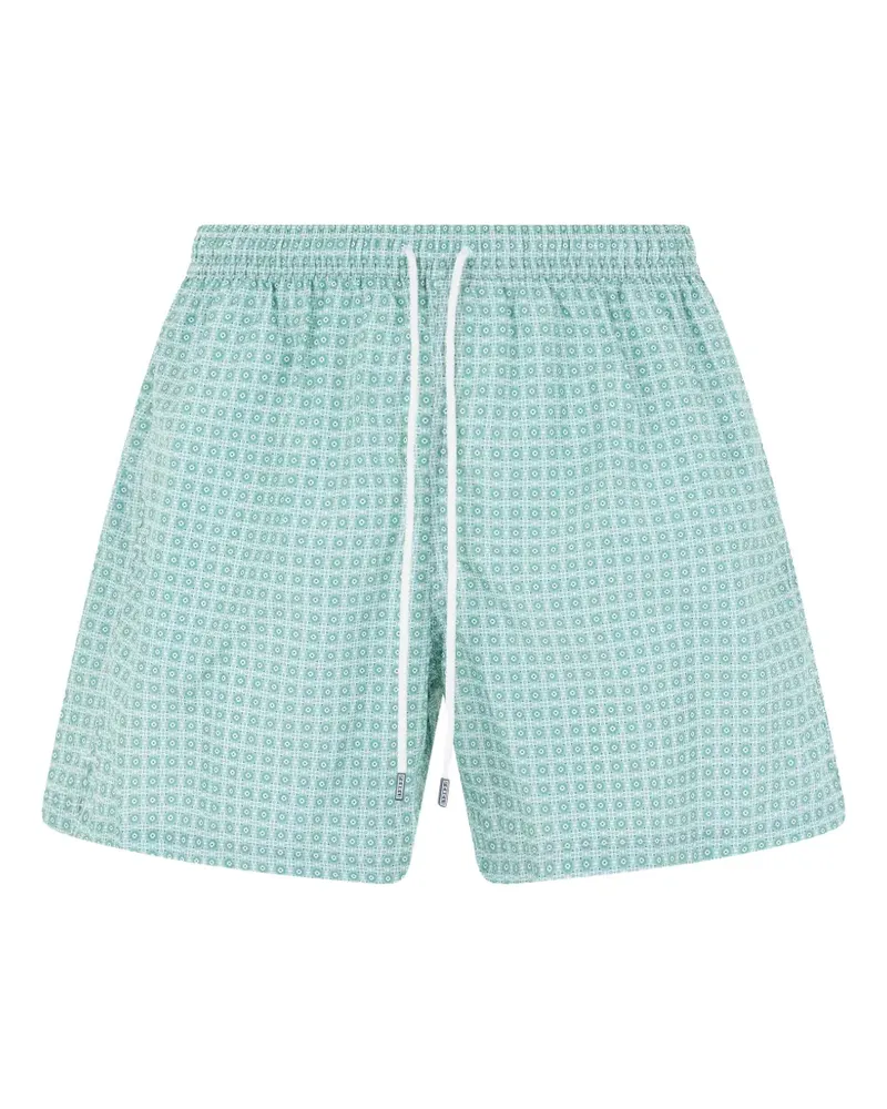 Fedeli geometric-print swim shorts - Grün Grün