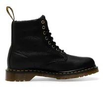 Schnürstiefel aus Leder - Schwarz