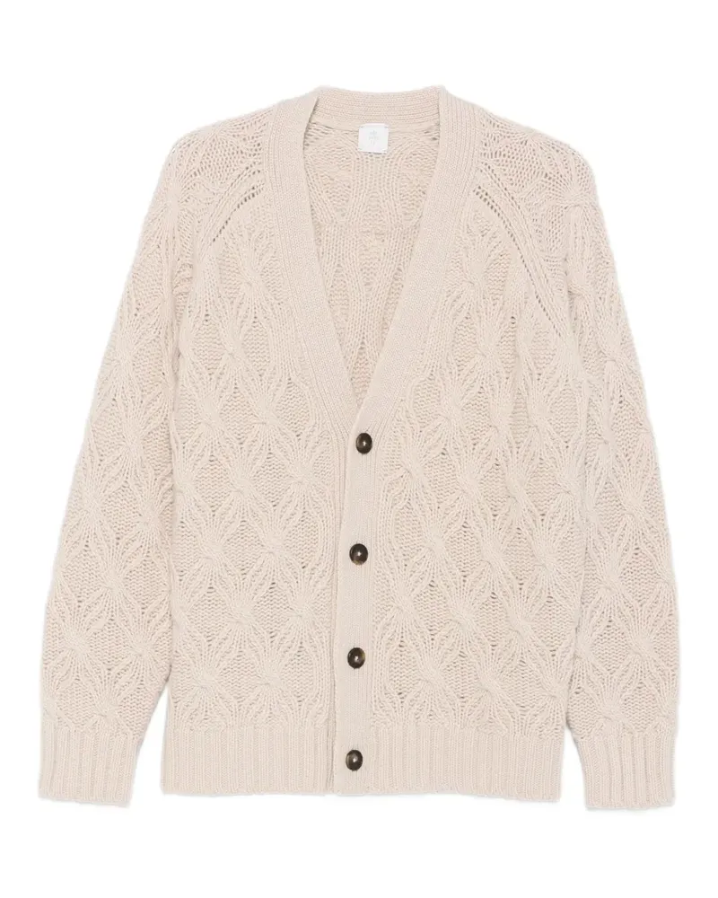Eleventy Cardigan mit Zopfmuster - Nude Nude
