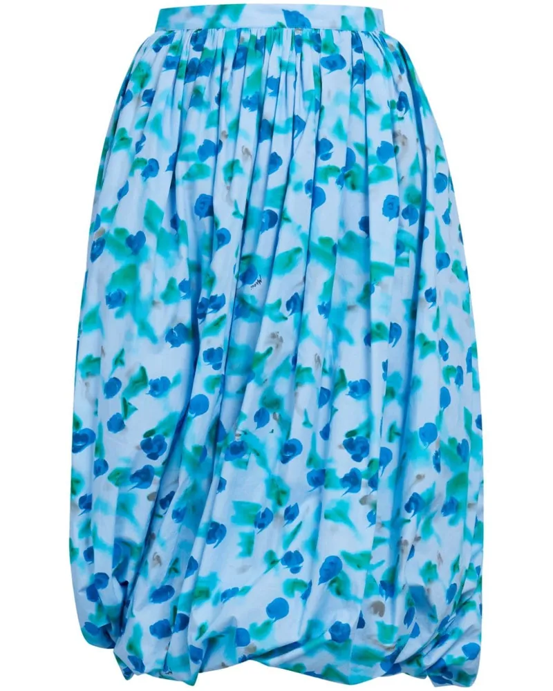 Marni Minirock mit Blumen-Print Blau