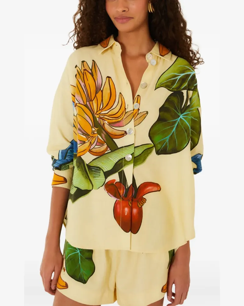 FARM Rio Banana Grapes button-up shirt - Gelb Gelb