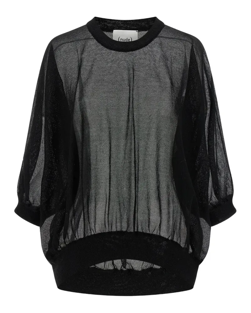 NUDE balloon-sleeve sweater - Schwarz Schwarz