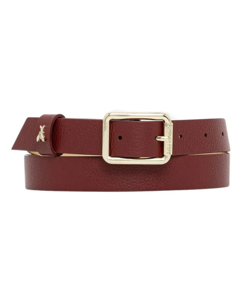 Patrizia Pepe Fly pebbled-leather belt - Rot Rot