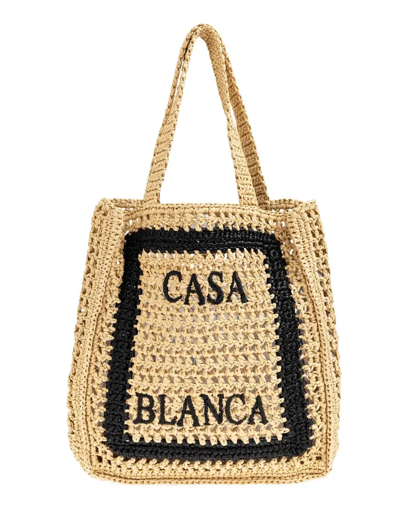 Casablanca Paris Tote Bag mit Logo-Print - Nude Nude