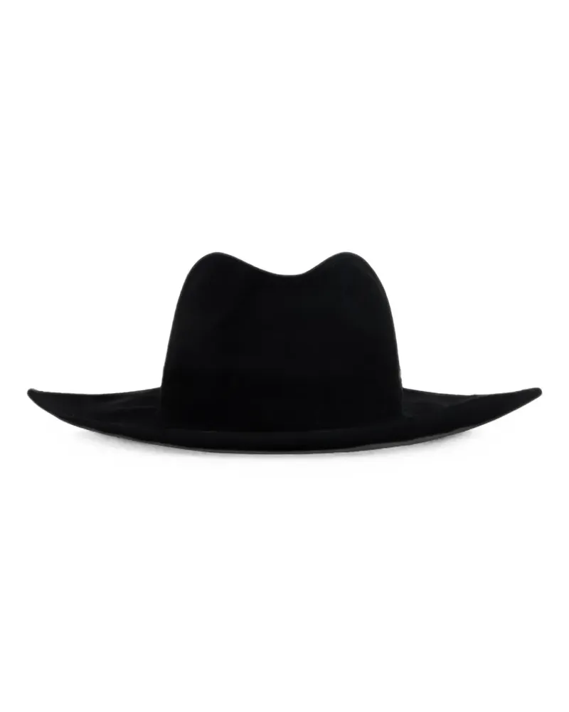 Alberta Ferretti Hut mit breiter Krempe - Schwarz Schwarz