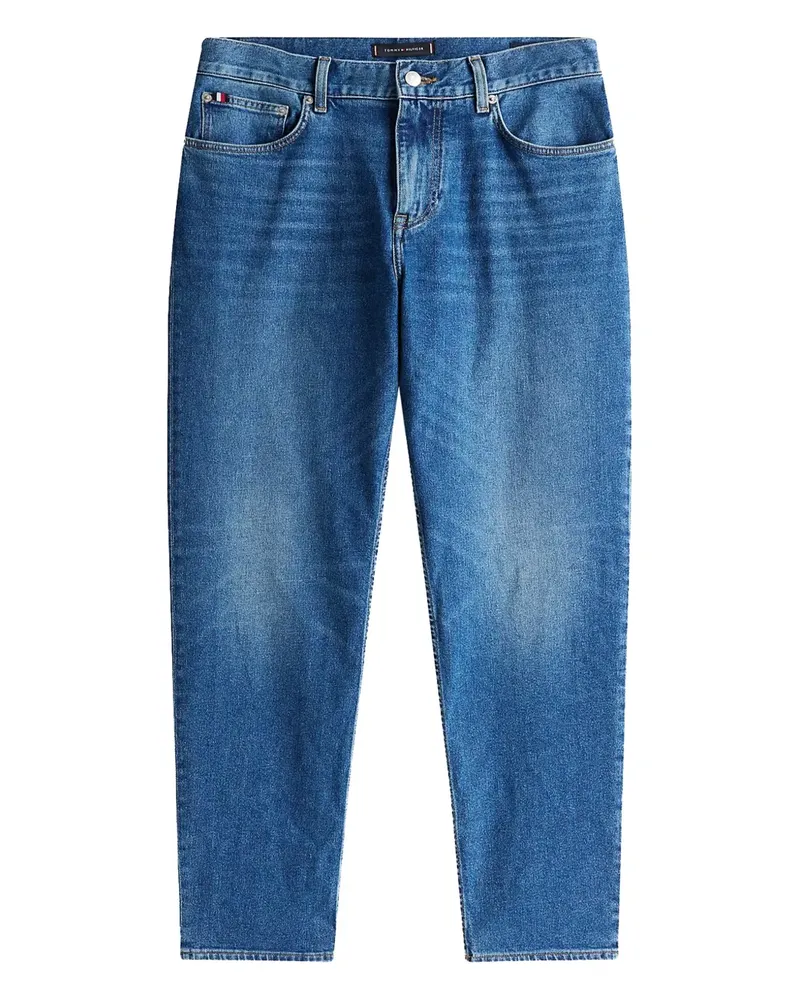 Tommy Hilfiger Ausgeblichene Tapered-Jeans - Blau Blau