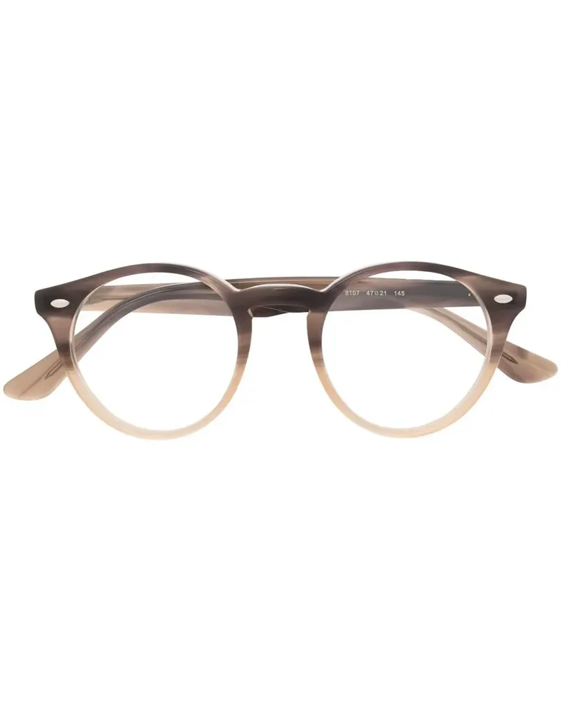 Ray Ban Runde Brille in Schildpattoptik - Braun Braun