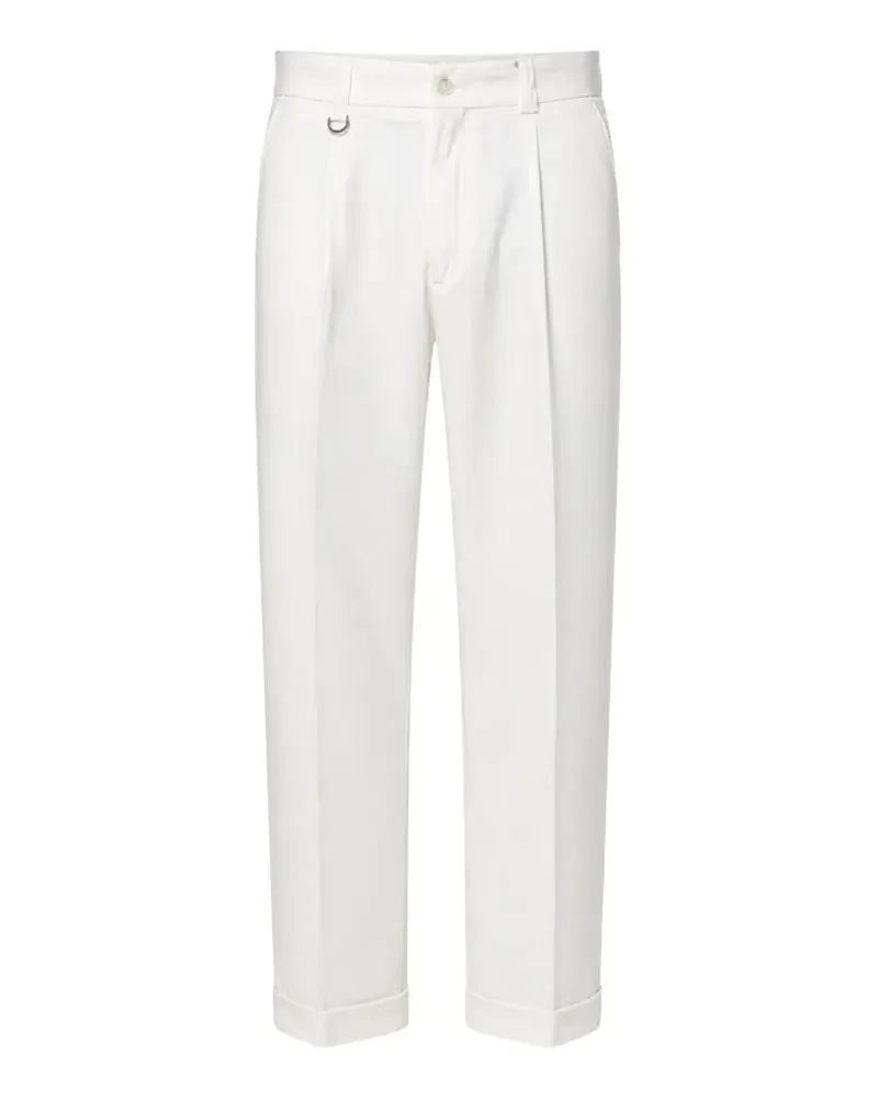 Paolo Pecora Milano pleated D-ring trousers - Nude Nude