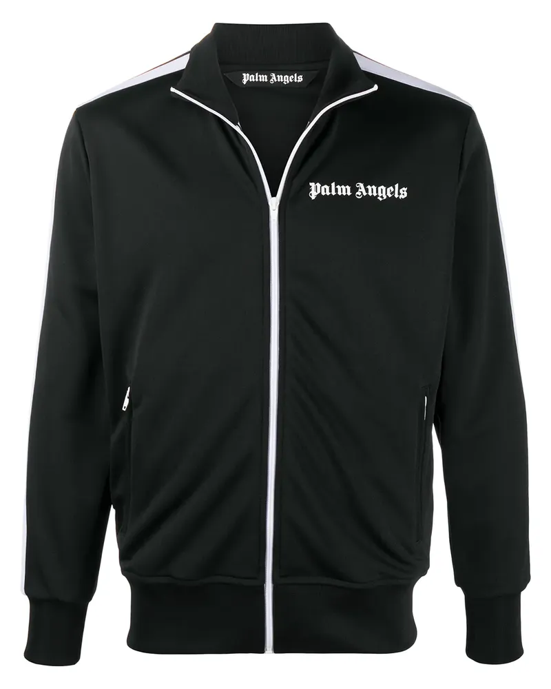 Palm Angels Sportjacke mit Logo-Print - Schwarz Schwarz