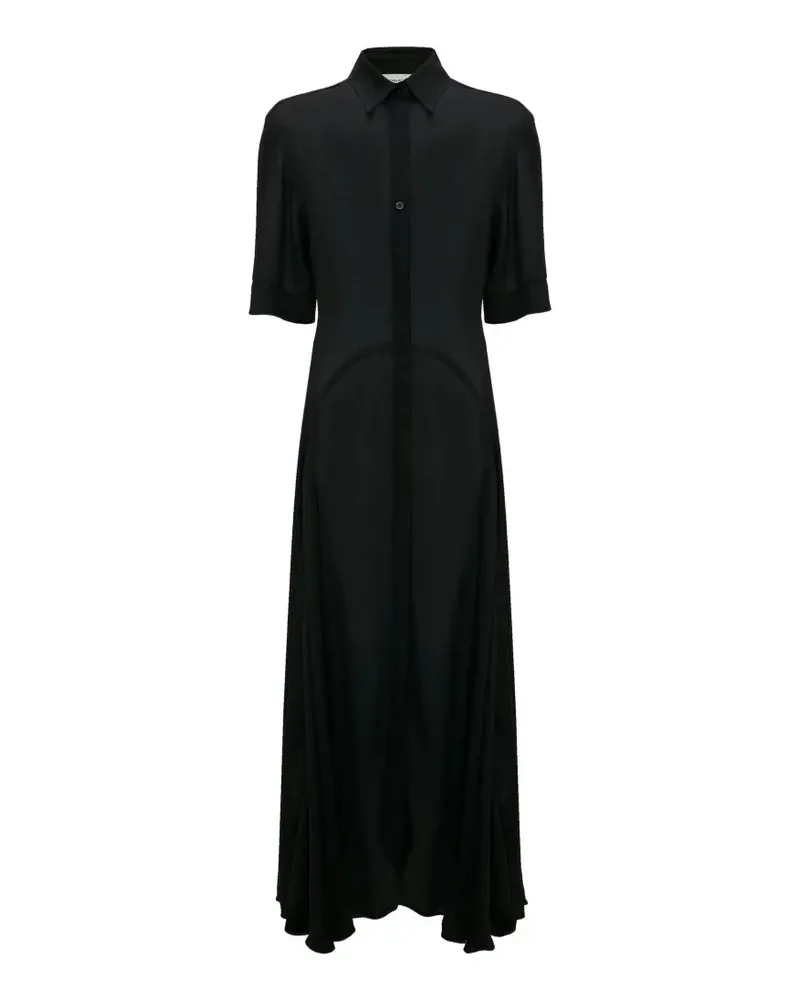 Victoria Beckham panelled short-sleeve midi dress - Schwarz Schwarz