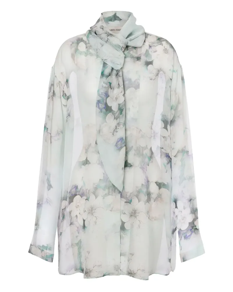 Alberta Ferretti Hemd mit Schalkragen - Grau Grau