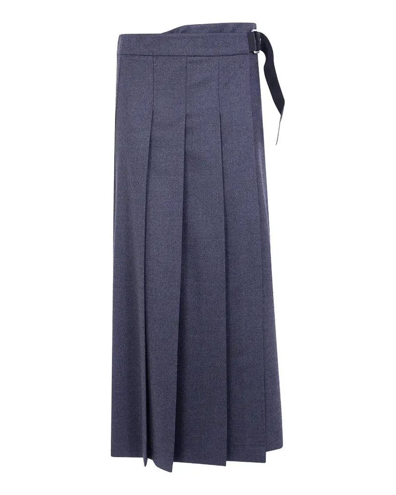 P.A.R.O.S.H. P.A.R.O H. pleated buckle-fastening midi skirt - Grau Grau