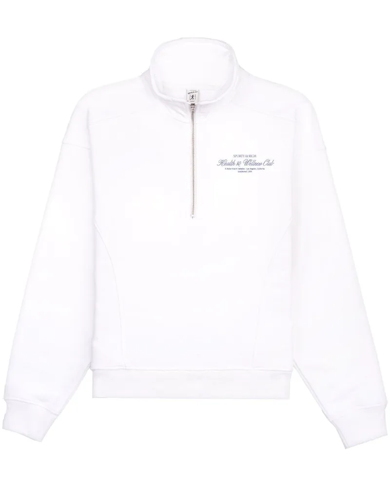 SPORTY & RICH Sweatshirt mit Reißverschluss - Weiß Weiß
