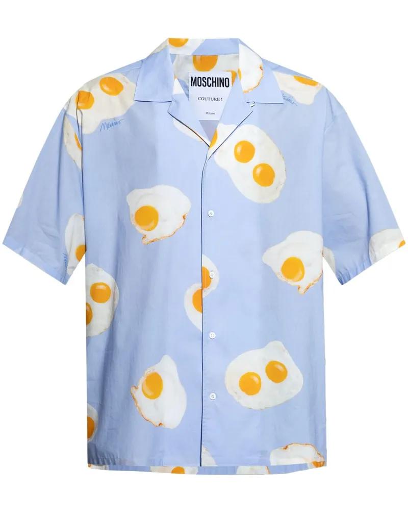 Moschino Hemd mit grafischem Print - Blau Blau