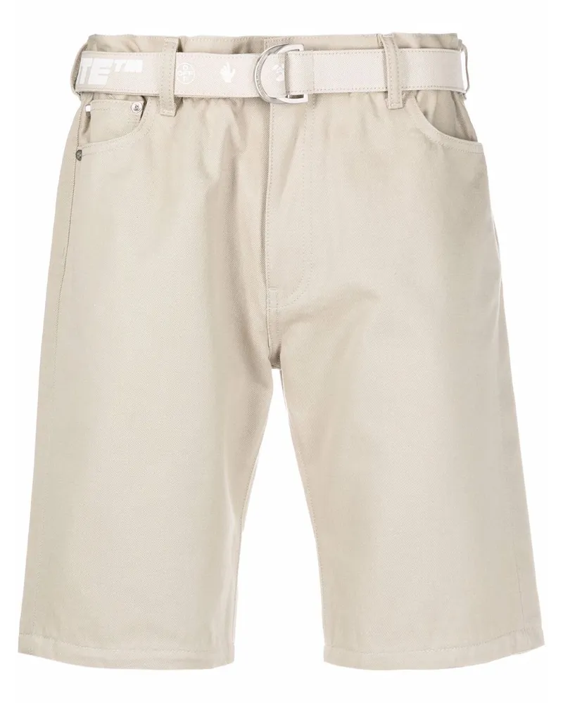 OFF-WHITE Bermudas mit Gürtel - Nude Nude