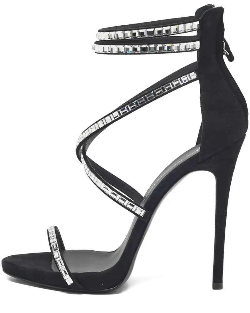 Giuseppe Zanotti crystal-embellished ankle-straps sandals - Schwarz Schwarz